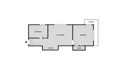 a floor plan of a building at SoHo 1br w outdoor space in-unit wd NYC-1143 in New York