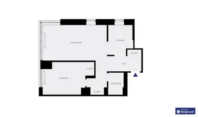 a floor plan of a house at Modern Bright Times Sq 1BR w Indoor pool NYC-8 in New York