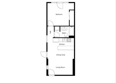 a floor plan of a house at StayRafa At 261 4R in Philadelphia