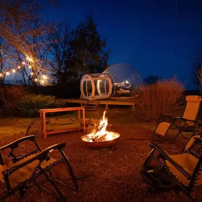 Unique Stay! Ricketts Chic Farmhouse Retreat with Stargazing Bubble Tent