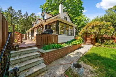 a home with a front porch and stairs to a house at 1255 Ashbridge, West Chester, PA in West Chester