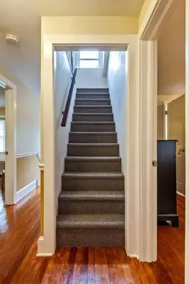 a stairway in a home with a stair case at 5 Bdrm House (Sleeps 10) Horsham-Philadelphia in Horsham