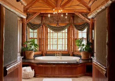 a large bathroom with a tub and a window at The Chatwal Lodge (All-Inclusive) - in The Unbound Collection by Hyatt in White Lake