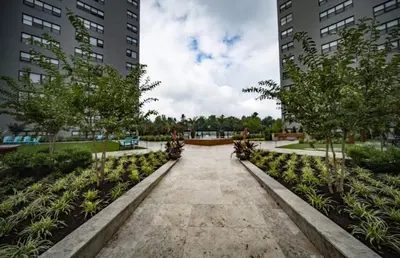 a walkway in a park with trees and buildings at Avenue A821 I Cozy and Comfy Philadelphia stay in Philadelphia
