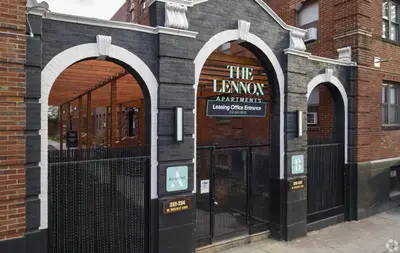 an entrance to a building with two arched doors at Lennox C201 Furnished Studio ATT Students in Philadelphia