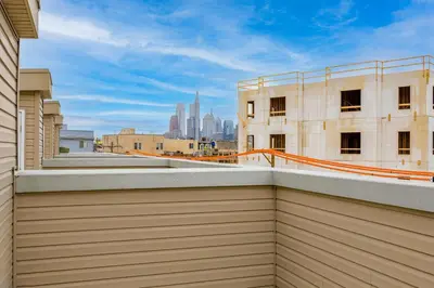 a view of the city from the roof of a building at Luxurious Condo with Rooftop and Parking near University City in Philadelphia