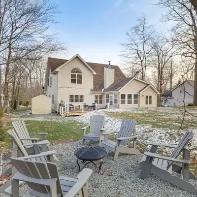 Beach and Lake Access Family Poconos Home with Deck