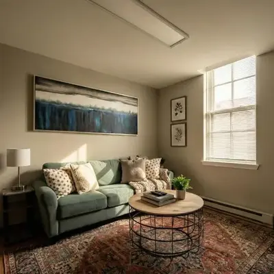 The Terrace at Park Place 2nd floor walk up -cozy 2 bedroom fast WiFi free coffee