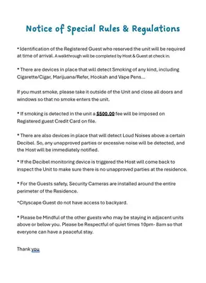 a document detailing the requirements for a corrected correct cursor when remembered the unit will be at Dream! in Newark