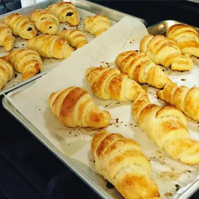 a tray of pastries sitting on a table at The Borland House Inn in Montgomery