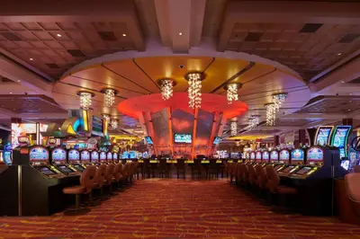 a casino with a bunch of slot machines at 3BR, Lakeview, Hot Tub, Nintendo Switch - Deer Haven Poconos Retreat in Tobyhanna