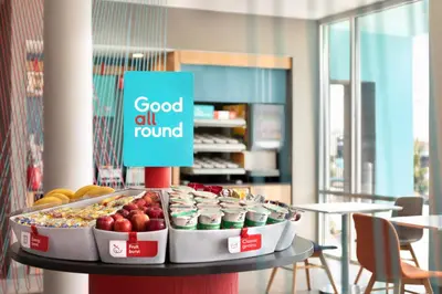 a display of food on a table in a store at avid hotel Harrisburg NE - Hershey Area by IHG in Harrisburg