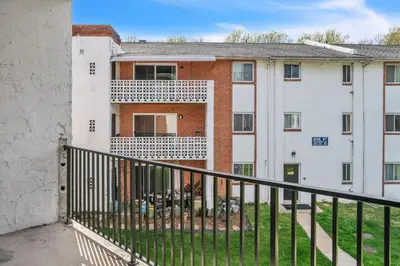 a view of a building from a balcony at Spacious Retreat I Balcony I Parking I Chateau in Wilmington