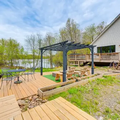 Lakefront Long Pond Home with Wraparound Deck!