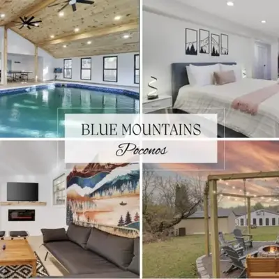 (NEW) Blue Mtn Poconos Retreat Htd pool pet frndly