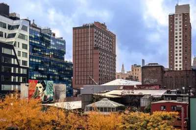 a view of a city with tall buildings at Chelsea 1br w roofdeck gym nr Flatiron NYC-1384 in New York