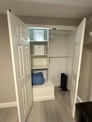 an open door to a room with a closet at Luxurious, newly renovated retreat in Springfield