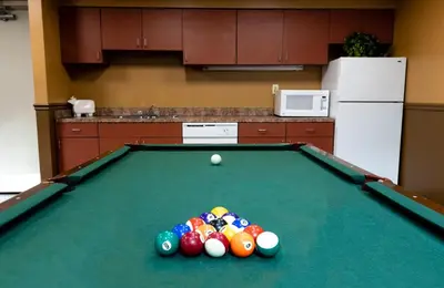 a pool table with a pile of balls on it at PP 2107 Beautiful 1Br Apartment I Free Parking in Harrisburg
