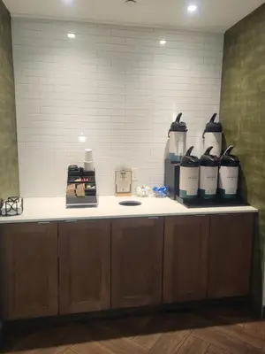 a counter in a room with coffee pots on it at Fairfield Inn & Suites by Marriott in Breinigsville