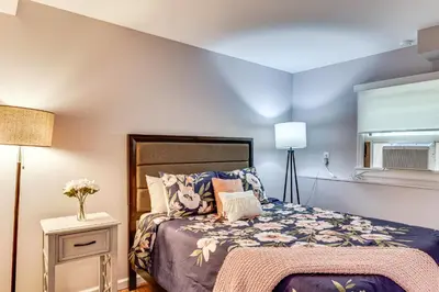 a bedroom with a bed and a window at Family Home Close to Warwick, 5 Mi to Lake! in Monroe