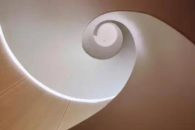 a close up of a wall with a white spiral at The New York EDITION in New York