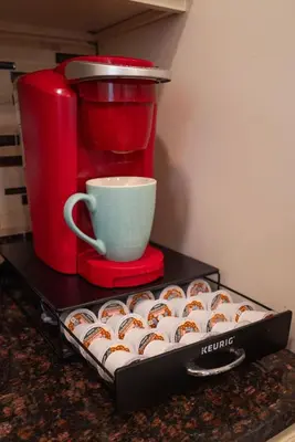 a tray of cupcakes and a red blender at Lakeview! - Close to Skiing - Includes Firepit & Game Room! in Arrowhead Lake