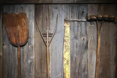 two utensils are hanging on a wooden wall at Poconos Cabin Year Round Bliss in Greentown