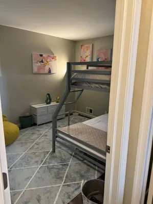 a room with two bunk beds in a room at Perfect Lehigh Valley Oasis in Bethlehem