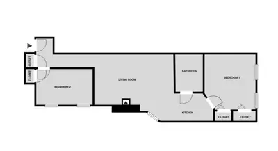 a floor plan of a house at Blueground Gramercy Park 2bd apartment NYC-1616 in New York