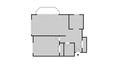 a floor plan of a house at Blueground Midtown West 1bd apartment NYC-1625 in New York