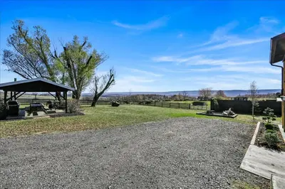 a park with a picnic table and a gazebo at Paceful & Stylish Rural Retreat in Pine Grove