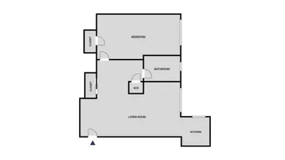 a floor plan of a house at Blueground Boerum Hill gym wd nr sports NYC-1573 in New York