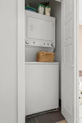 a kitchen with a white stove and a microwave at Modern 1BR Apartment Downtown Philly Near MET in Philadelphia