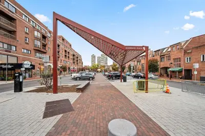 a large metal structure on a city street at New 1-BD in Prime Philly Location with King Bed in Philadelphia