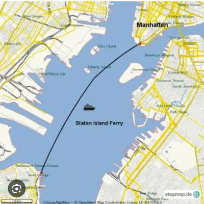 a map of the san francisco harvard ferry at NYC Apartment by the Harbor in Saint George