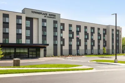 a building with a parking lot in front of it at TownePlace Suites by Marriott Lancaster in Lancaster