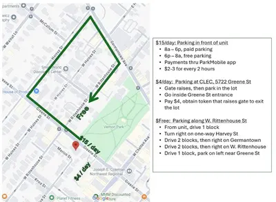 a map of the proposed improvements to the intersection of eighth avenue and eighth street at Rooftop GreeneHouse Suite in Philadelphia