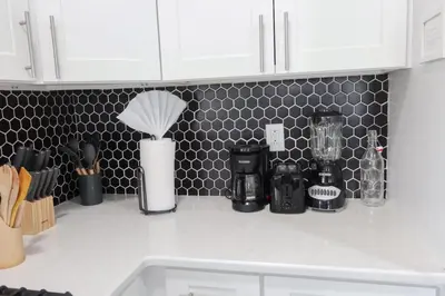 a kitchen with a counter top with a blender at 5Bed 2Bath Near NYC, Parking, Laundry in Irvington