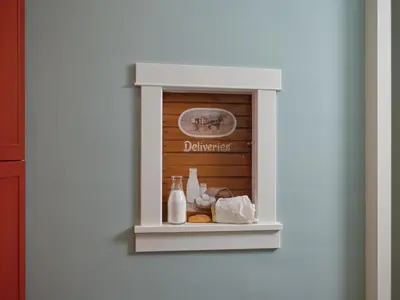 a shelf on a wall with food on it at Mooreland Garden Inn in Carlisle