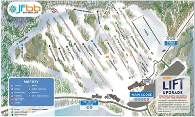 a map of the lift upgrade at the mountain lodge at Blue Wolf Retreat Pool Table Cozy BBQ in Albrightsville