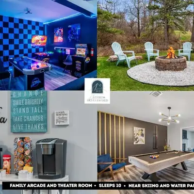 Emerald Lakes Poconos Retreat Game Room