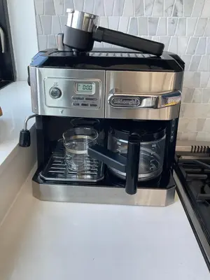 a coffee maker sitting on top of a counter at Brooklyn with a View in New York