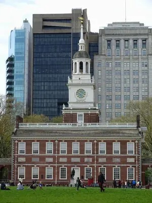 a building with a clock tower on top of it at Spacious Center City 3BR 4BA with Arcade - Sleeps 8 in Philadelphia