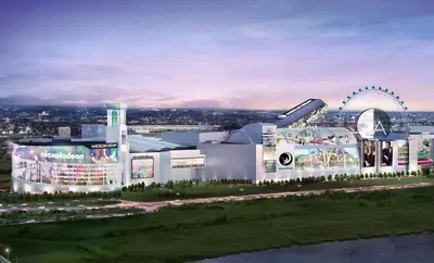 a rendering of a amusement park with a ferris wheel at Warm & Cozy Escape - NYC & NWK with Free Parking in Bayonne