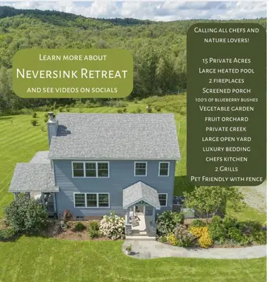 a house with a sign that says warranty retreat at Elevated Catskills Getaway On 15-acre Private Farm in Parksville
