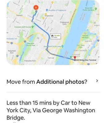 a screenshot of a cell phone with a map at Welcome to Grande Lux - Boutique Hotel Style- 20 mins to NYC Times Square in Englewood