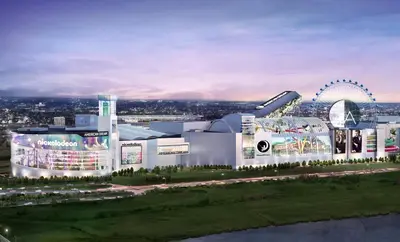 an architectural rendering of a amusement park with a ferris wheel at Fun Family getaway - NYC & NWK w free parking in Newark