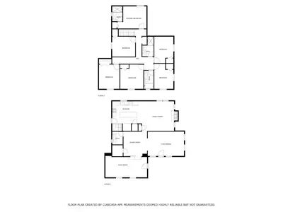 a floor plan of a house with at Renovated 6 bed Hot Tub Sauna Firepit & Beach in Lake Harmony