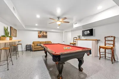 a living room with a pool table in it at 3BD 102 Madison Ter in Springfield