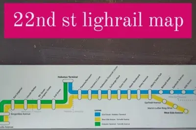 a diagram of a st longitudinal map at NYC Train EWR Liberty Park 2 in Bayonne